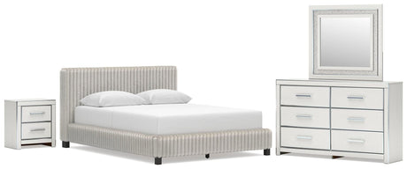 Zuraleus White Upholstered Bedroom Set from Decor Furniture