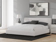 Zuraleus White Upholstered Bedroom Set King 3: Bed, Dresser, Mirror from Decor Furniture
