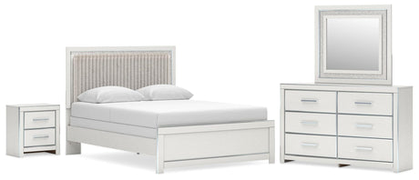 Zuraleus White Upholstered Panel Bedroom Set 2 from Decor Furniture