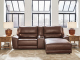 DeepWakes Canyon Leather 3-Piece Power Reclining Sectional with Chaise - image 1