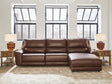 DeepWakes Canyon Leather 3-Piece Reclining Sofa Chaise - image 1
