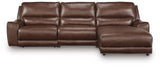 DeepWakes Canyon Leather 3-Piece Reclining Sofa Chaise - image 2