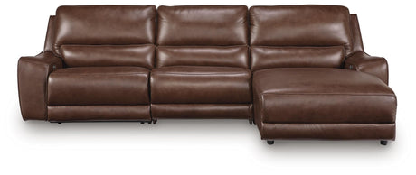 DeepWakes Canyon Leather 3-Piece Reclining Sofa Chaise - image 2