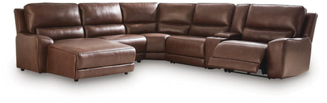 DeepWakes Canyon Leather 6-Piece Power Reclining Sectional with Chaise - image 2