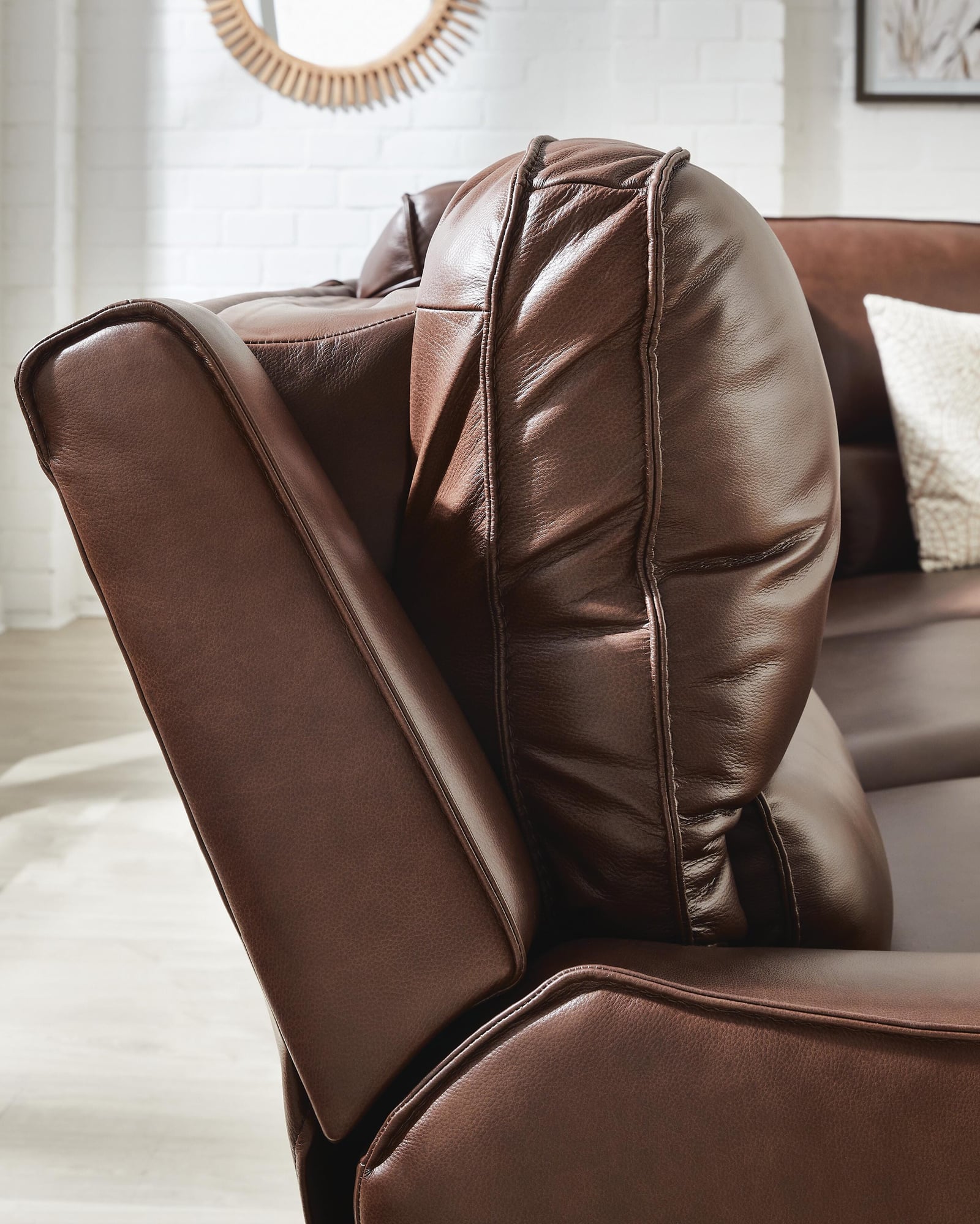DeepWakes Canyon Leather 6-Piece Power Reclining Sectional with Chaise - image 3