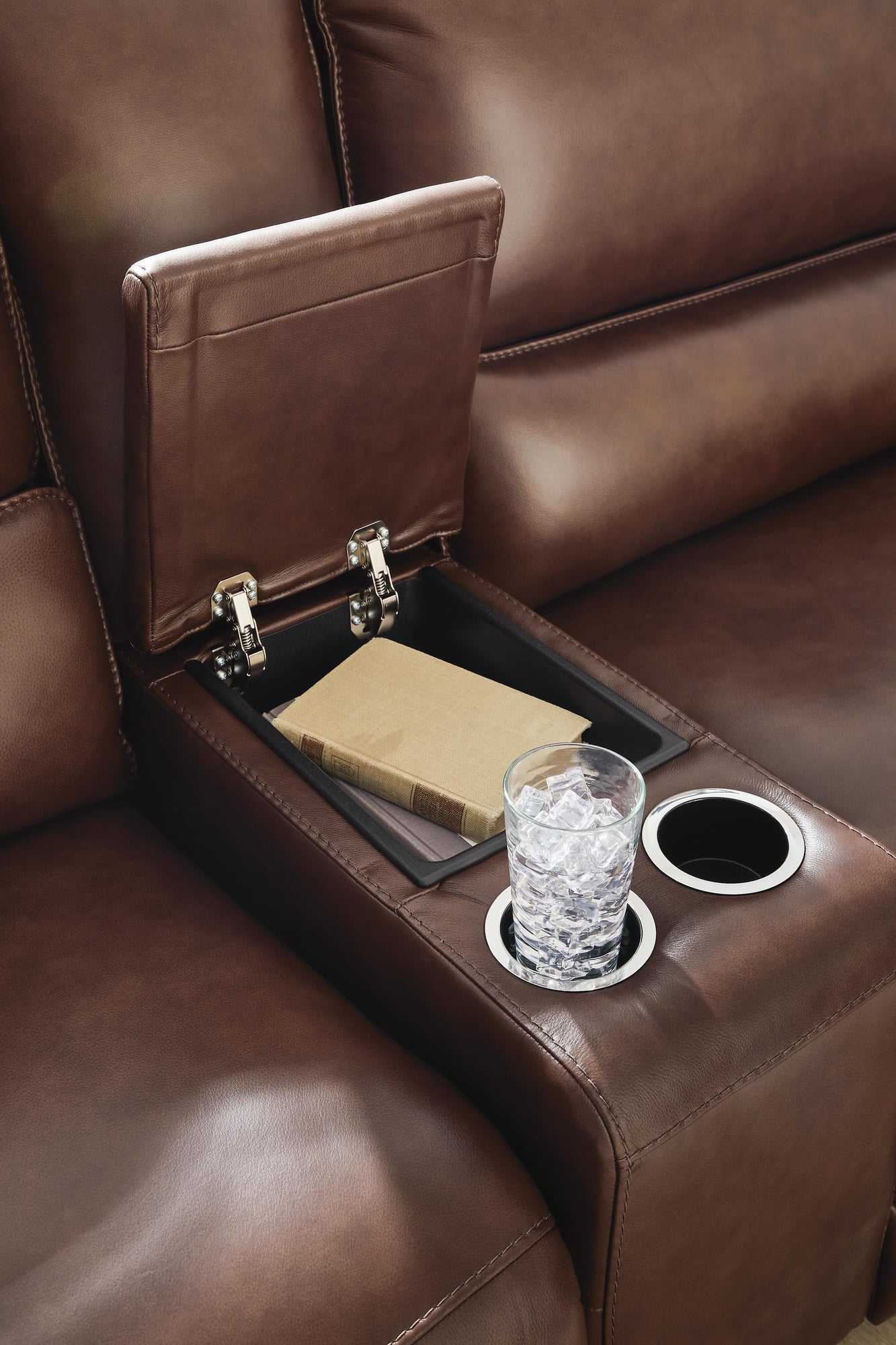 DeepWakes Canyon Leather 6-Piece Power Reclining Sectional with Chaise - image 4