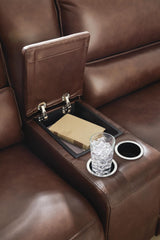 DeepWakes Canyon Leather 6-Piece Power Reclining Sectional with Chaise view 2