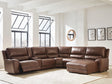 DeepWakes Canyon Leather 6-Piece Power Reclining Sectional with Chaise view 4