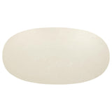 Lucaire Oval Cultured Marble Top Coffee Table Honed Cream and Sandstone — product image 5