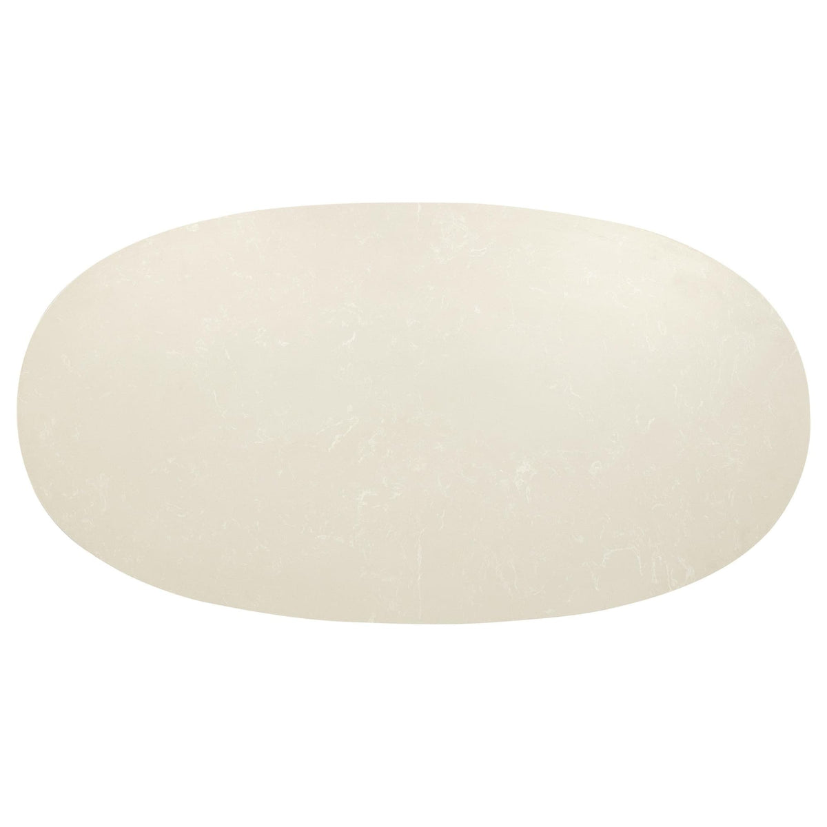 Lucaire Oval Cultured Marble Top Coffee Table Honed Cream and Sandstone — product image 5