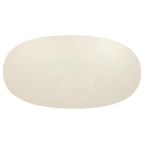 Lucaire Oval Cultured Marble Top Coffee Table Honed Cream and Sandstone — product image 5