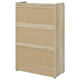 Denia 3-tier shoe storage cabinet overall height perspective