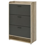 Denia 3-tier shoe storage cabinet shelves with shoes
