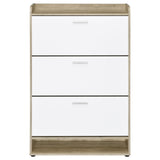 Side view of Denia 3-tier shoe storage cabinet