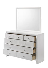 Denker Evan White Solid Wood King Bed full room perspective