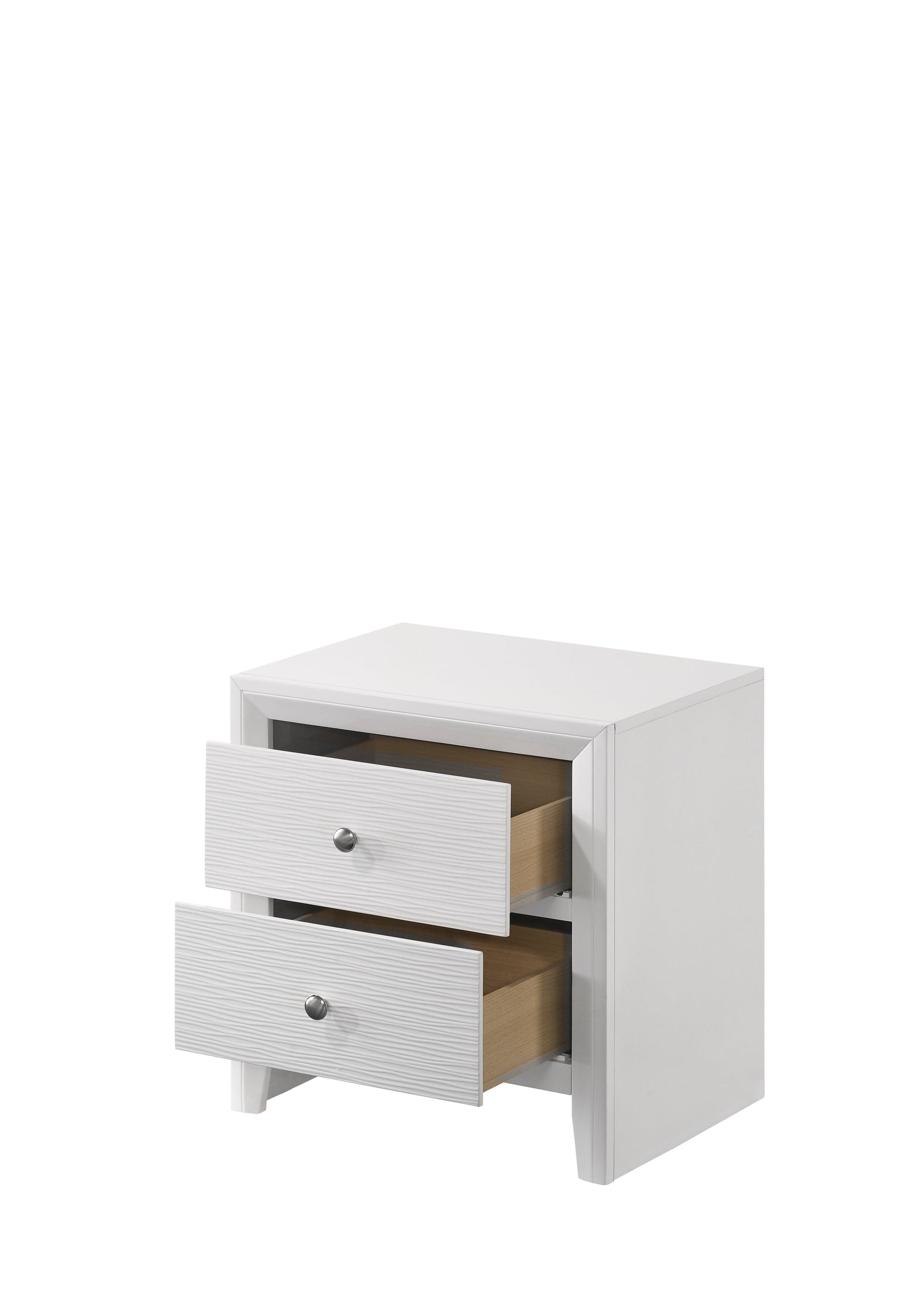 Denker Evan White King Bed profile view