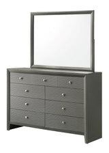 Denker Gunmetal Queen Bed footboard detail