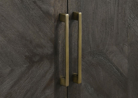 Leg and leveler detail on Dennis sideboard