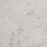 Top view of white marble surface on sideboard