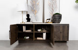 Close-up of drawer handles on Dennis sideboard