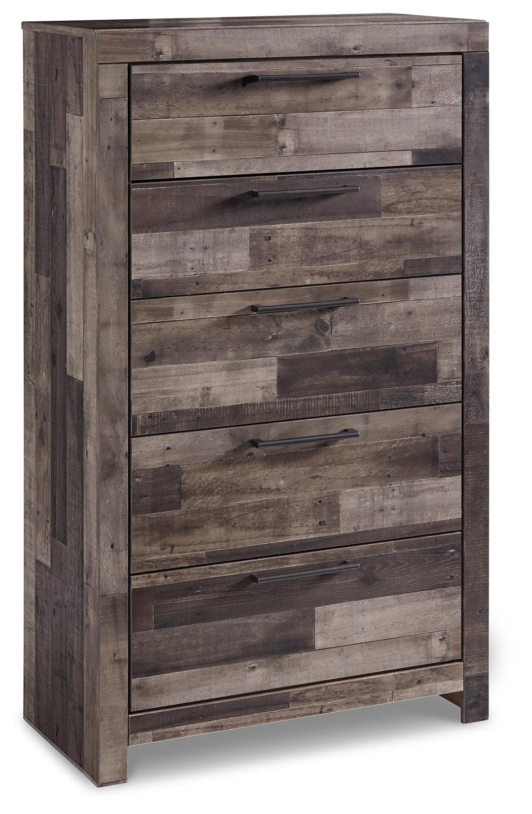 Derekson Multi Gray Panel Bedroom Set bedroom view