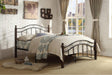 Averny Black Full Size Metal Platform Bed side angle