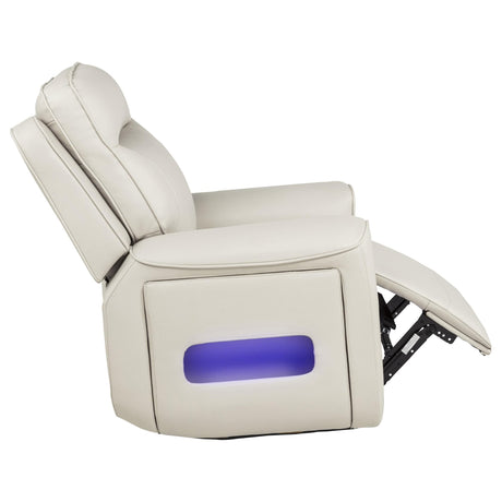 Rojas Dual Power Recliner with Cupholder Storage and LED Lighting Greige — product image 8