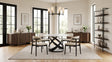 Dimi 5-Piece Dining Set with White Sintered Stone Table and Black Iron Base from Decor Furniture