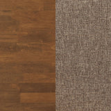 Curved backrest detail of Dortch walnut dining side chair