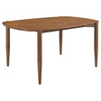 Dortch oval solid wood dining table walnut angled view