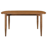 Top surface of Dortch oval walnut solid wood dining table