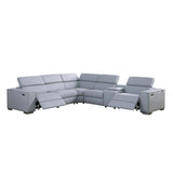 Picasso Light Gray 6-Piece Power Reclining Sectional
