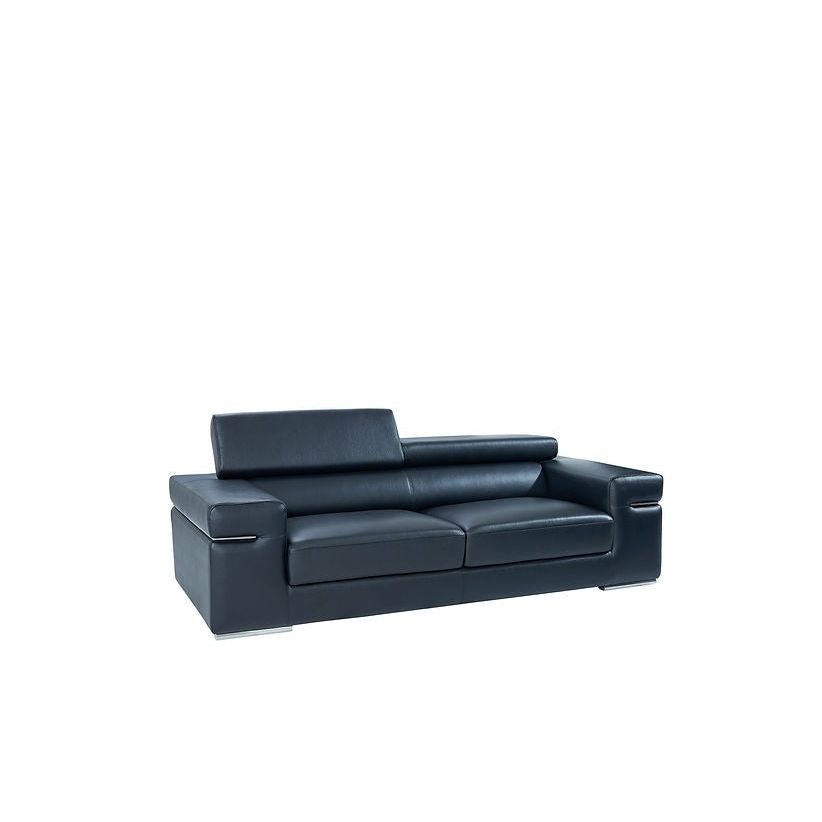 Soho Black Italian Leather Match Sofa, Loveseat, and Chair Set view 4