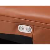 Console with cupholders and wireless charger in sectional