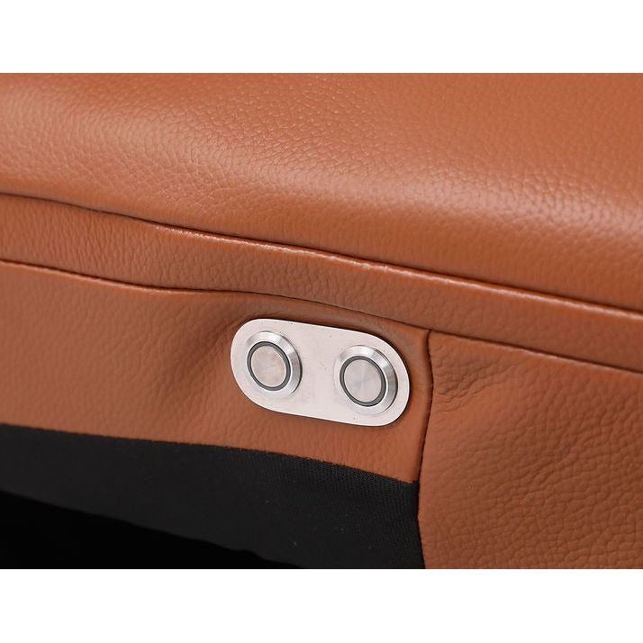 Console with cupholders and wireless charger in sectional