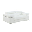 Soho White Italian Leather Match Loveseat from Decor Furniture