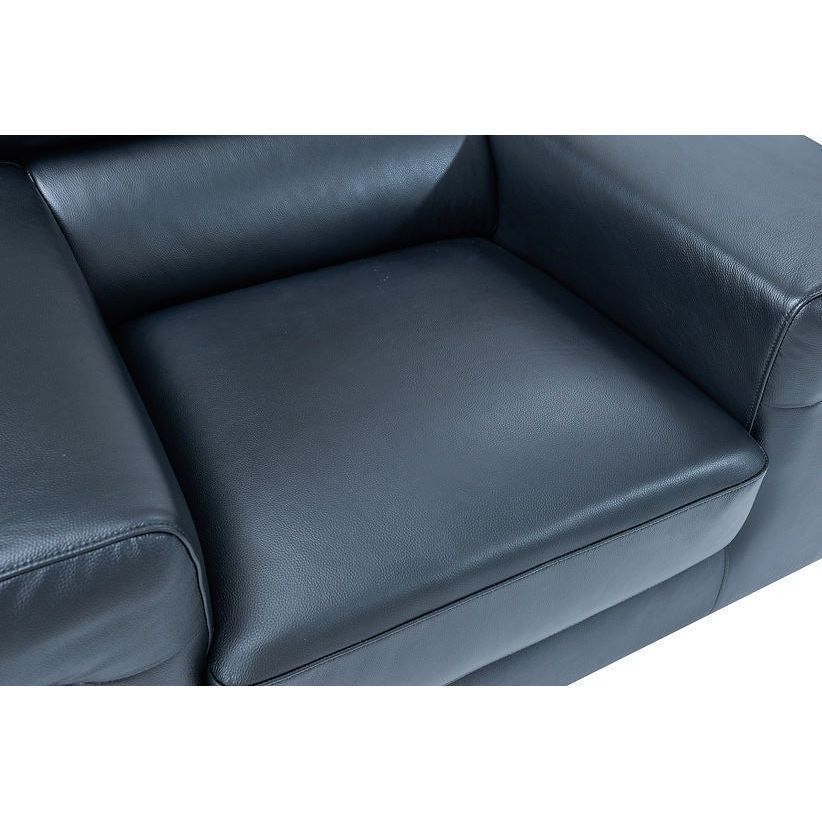 Soho Black Italian Leather Match Sofa, Loveseat, and Chair Set view 5