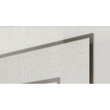 Volare Croco White Italian Bedroom Set dresser and mirror view