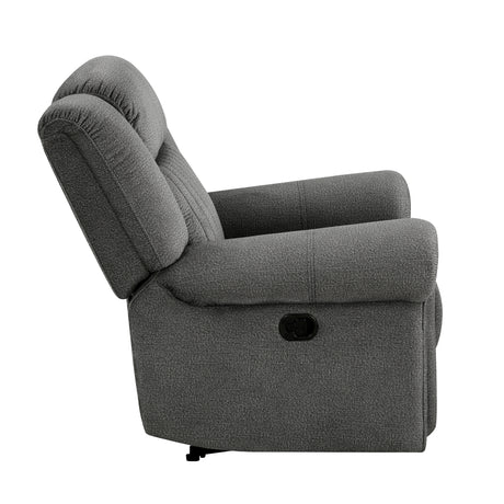 Back view of Brennen Gray recliner chair