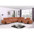 Picasso Carmel 7-piece sectional sofa front view showing power recliners