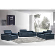 Soho Black Italian Leather Match Sofa, Loveseat, and Chair Set from Decor Furniture
