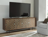 Dreggan Brown/gold Finish Accent Cabinet - Ella Furniture