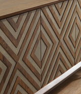 Dreggan Brown/gold Finish Accent Cabinet - Ella Furniture