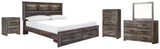 Drystan Multi Bookcase Storage Bedroom Set side view