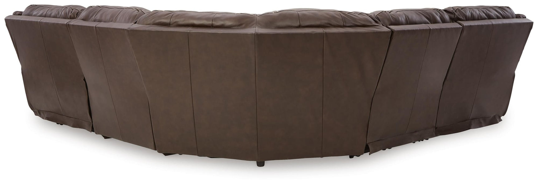 Dunleith Chocolate Leather 5-Piece Power Reclining Sectional - image 4