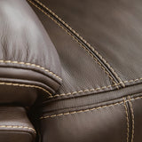 Dunleith Chocolate Leather 2-Piece Power Reclining Sectional Loveseat - image 4