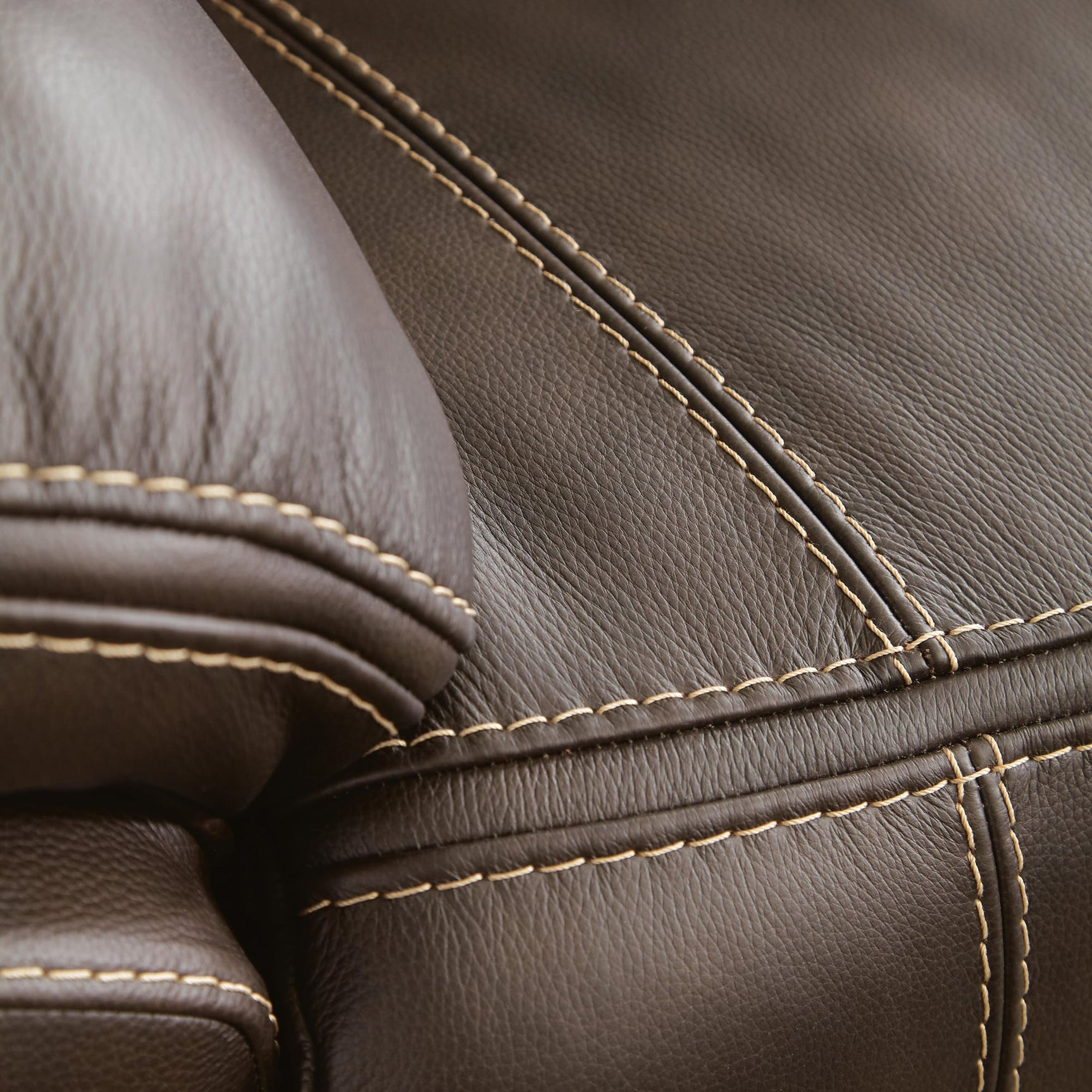 Dunleith Chocolate Leather 2-Piece Power Reclining Sectional Loveseat - image 4