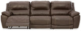 Dunleith Chocolate Leather 3-Piece Power Reclining Sofa - image 8