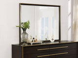 close-up of metal trim on Durango bedroom set drawers