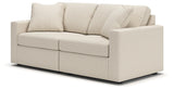 Modmax Oyster Sofa and Loveseat Set — angled view